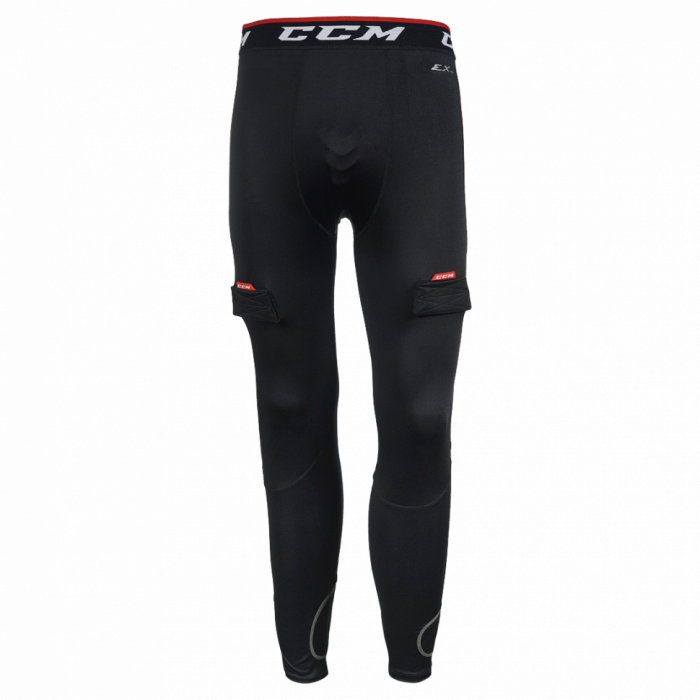 Брюки с ракушкой мужские CCM 360 COMPR PANT JOCK SR black