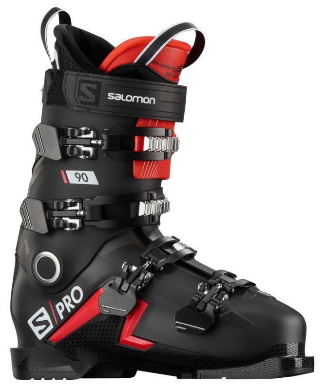 Горнолыжные ботинки Salomon S/PRO 90 jet black/red/belluga (2020)