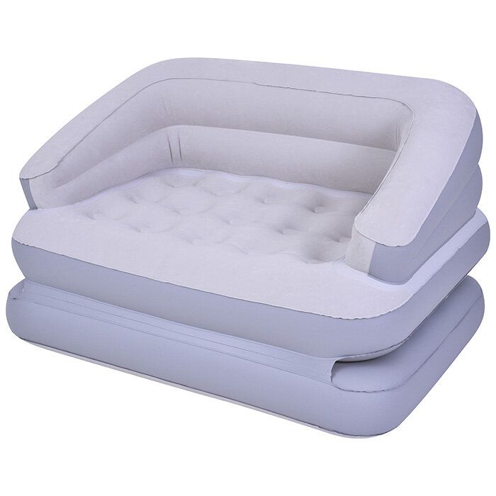 Кресло-софа JILONG 5in1 FLOCKED SOFA BED 198x138x62 светло-серый