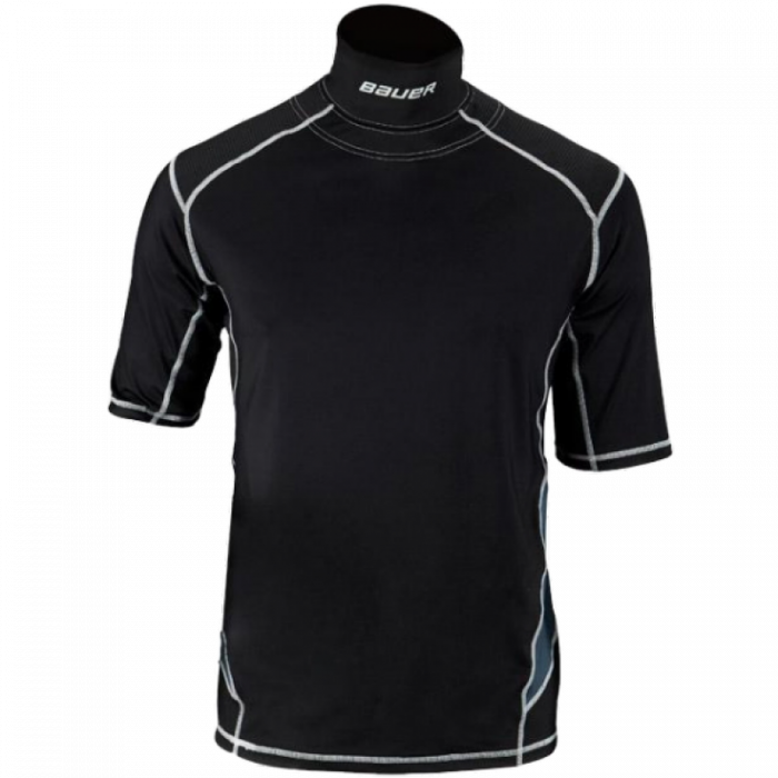 Термо-футболка Bauer PREMIUM SS INTEGRATED NECK TOP Black YTH (1034508)