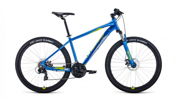 Велосипед Forward Apache 27.5 2.0 disc синий/зеленый рама 17" (2022)