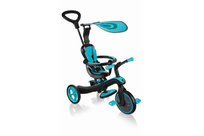 Трехколесный велосипед-беговел Globber Trike Explorer (4 IN 1) голубой