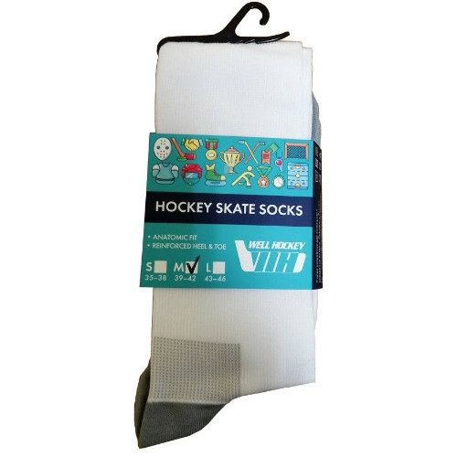 Носки хоккейные Well Hockey Skate Sock white