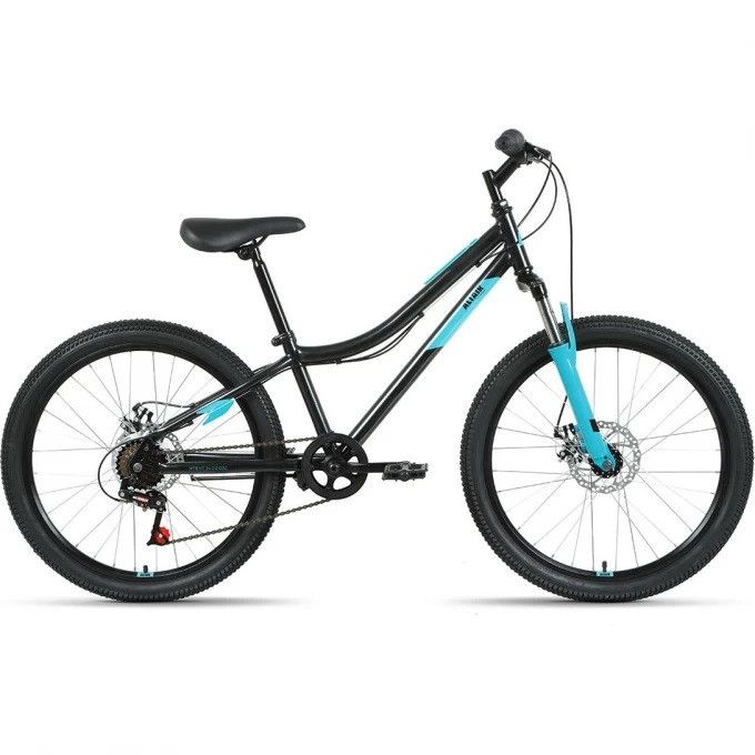 Велосипед Altair MTB HT 24 2.0 Disc черный/бирюзовый рама: 12" (2022)