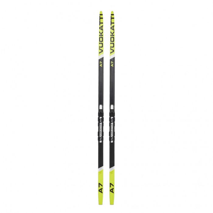 Беговые лыжи Vuokatti с креплениями NNN Step (6) black/yellow 180 см