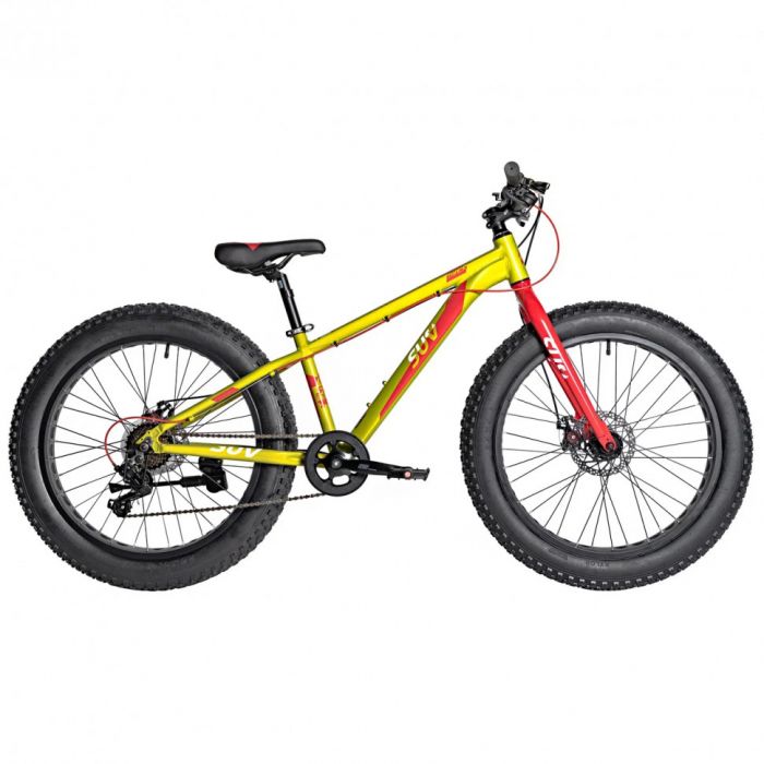 Велосипед Novatrack SUV Fatbike 24" зеленый рама: 13" (2024)