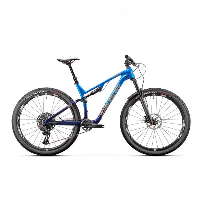 Велосипед Titan Racing Cypher 120 Carbon Pro 29" Light Blue/Dark Blue/Gold рама: L (19") (2024)