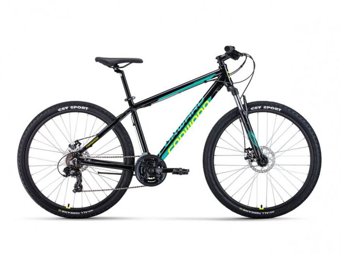 Велосипед Forward Apache 27.5 2.0 D Classic черный/желтый рама: 19" (2022)